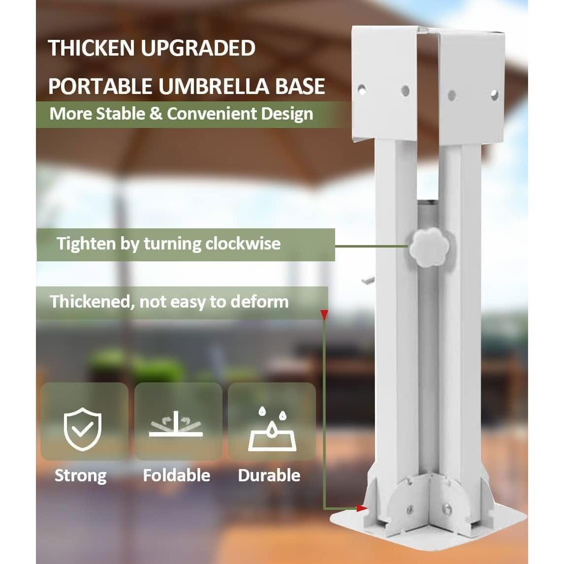 Soporte de Paraguas Plegable MILIMOLI - Base Antideslizante 1.47kg