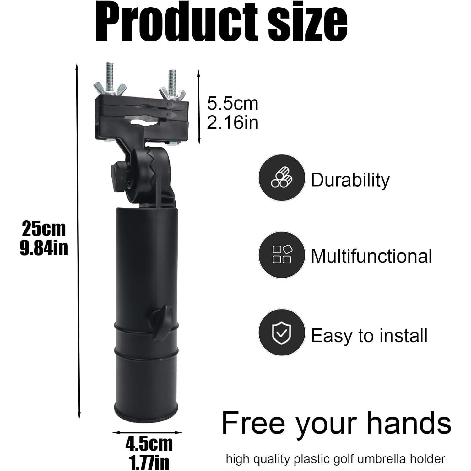 Soporte para Paraguas Huakaile Ajustable para Carrito de Golf