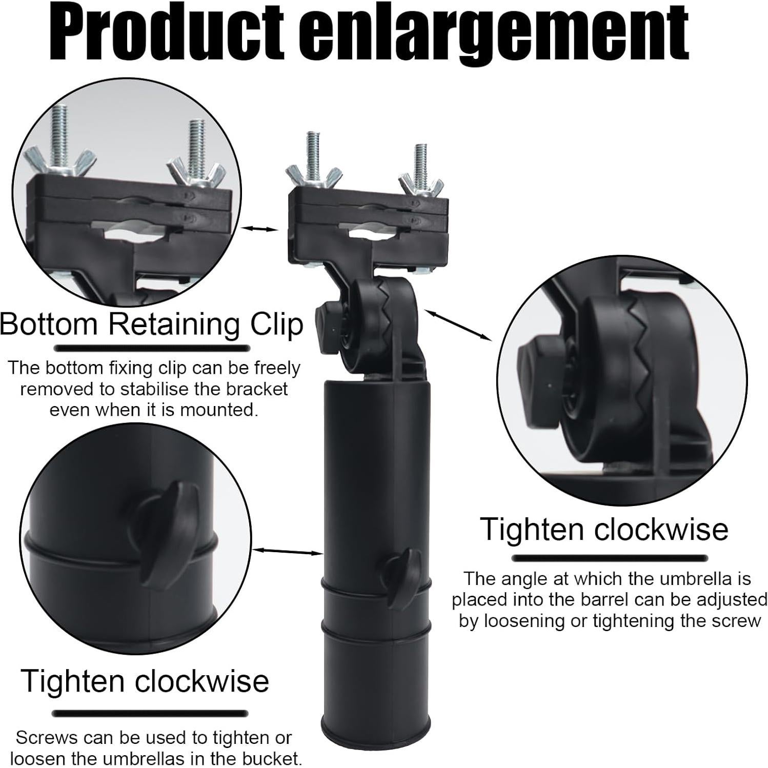 Soporte para Paraguas Huakaile Ajustable para Carrito de Golf