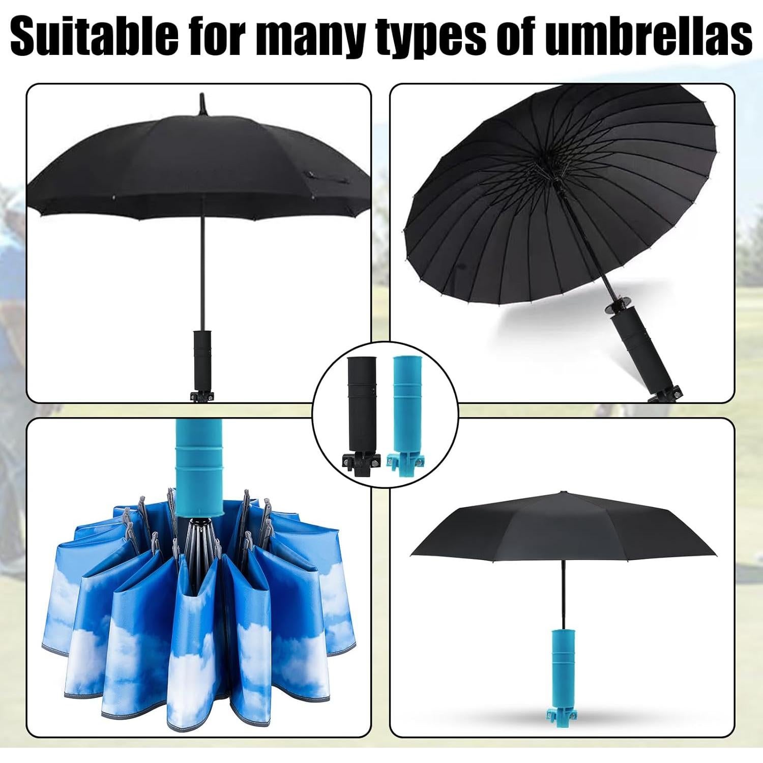 Soporte para Paraguas Huakaile Ajustable para Carrito de Golf