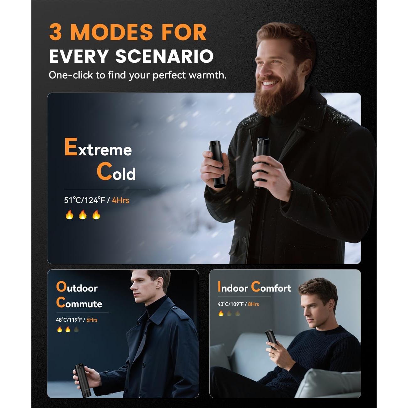 Calentadores de Manos Recargables Aopircs W006 2x5000mAh