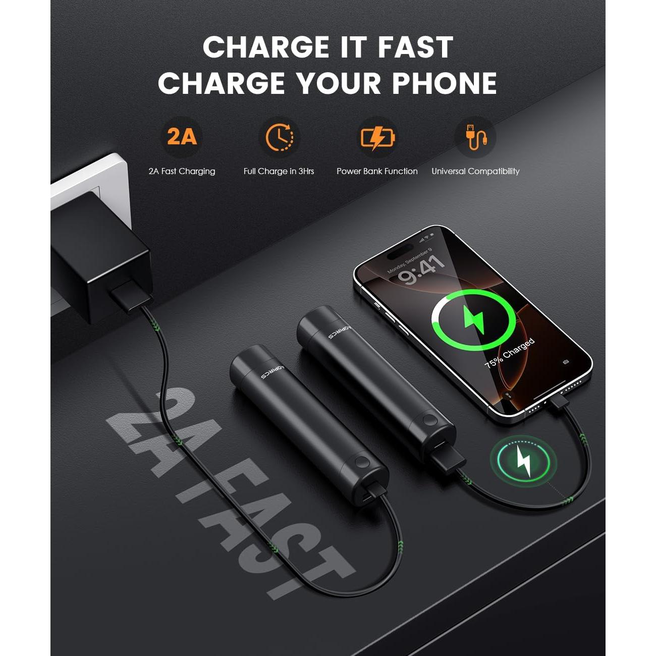 Calentadores de Manos Recargables Aopircs W006 2x5000mAh