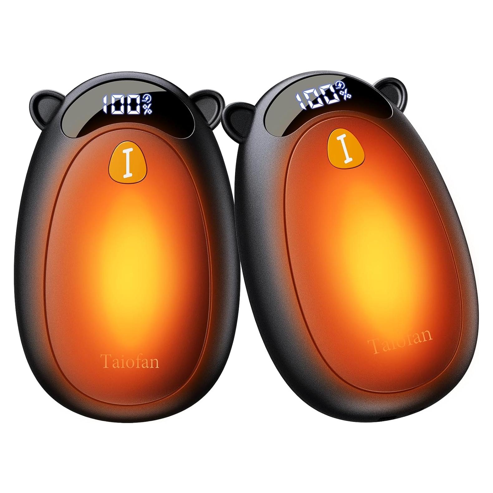 Calentadores de Manos Eléctricos Taiofan BR07, 2 Paquete, Recargables