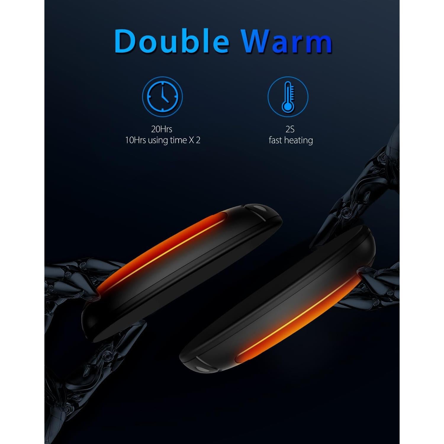 Calentadores de Manos Recargables HAWANA TT-05, 2 Piezas, 20h