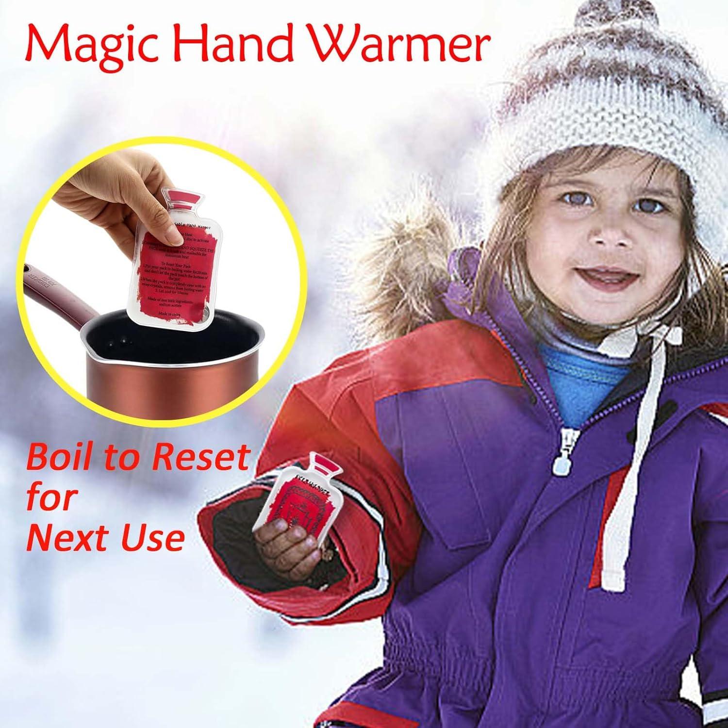 Paquete de 4 Calentadores de Manos Reutilizables Kiluiu - Rojo y Azul