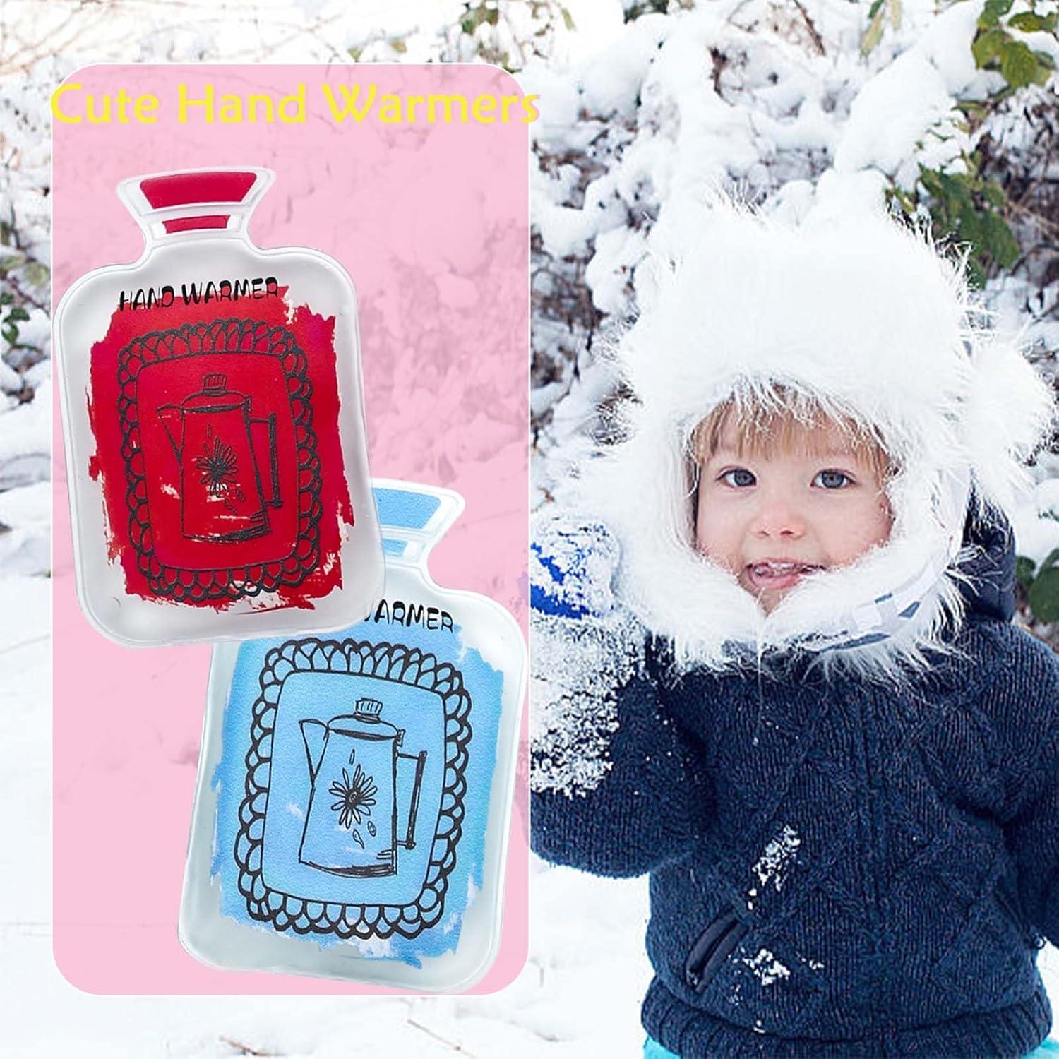 Paquete de 4 Calentadores de Manos Reutilizables Kiluiu - Rojo y Azul