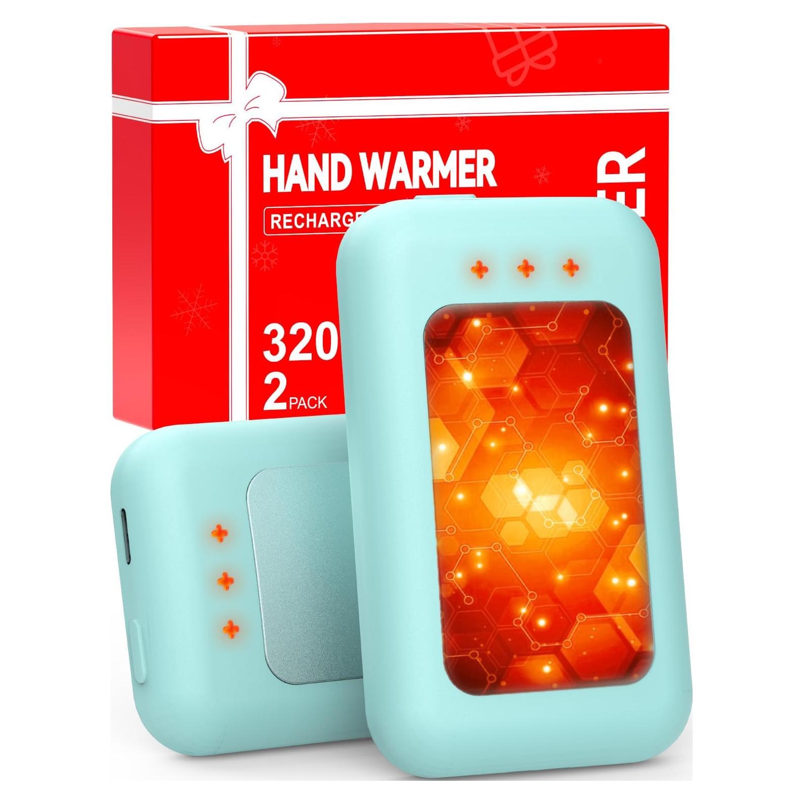 Calentadores de Manos Recargables Hotdot - Paquete de 2, Cian