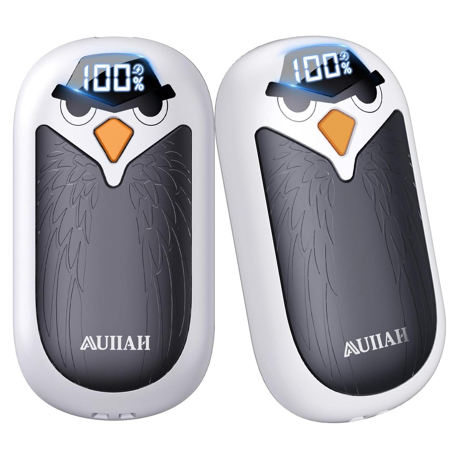 Calentadores de Manos Recargables AUIIAH YI08 2 Pzs LED 4 Niveles