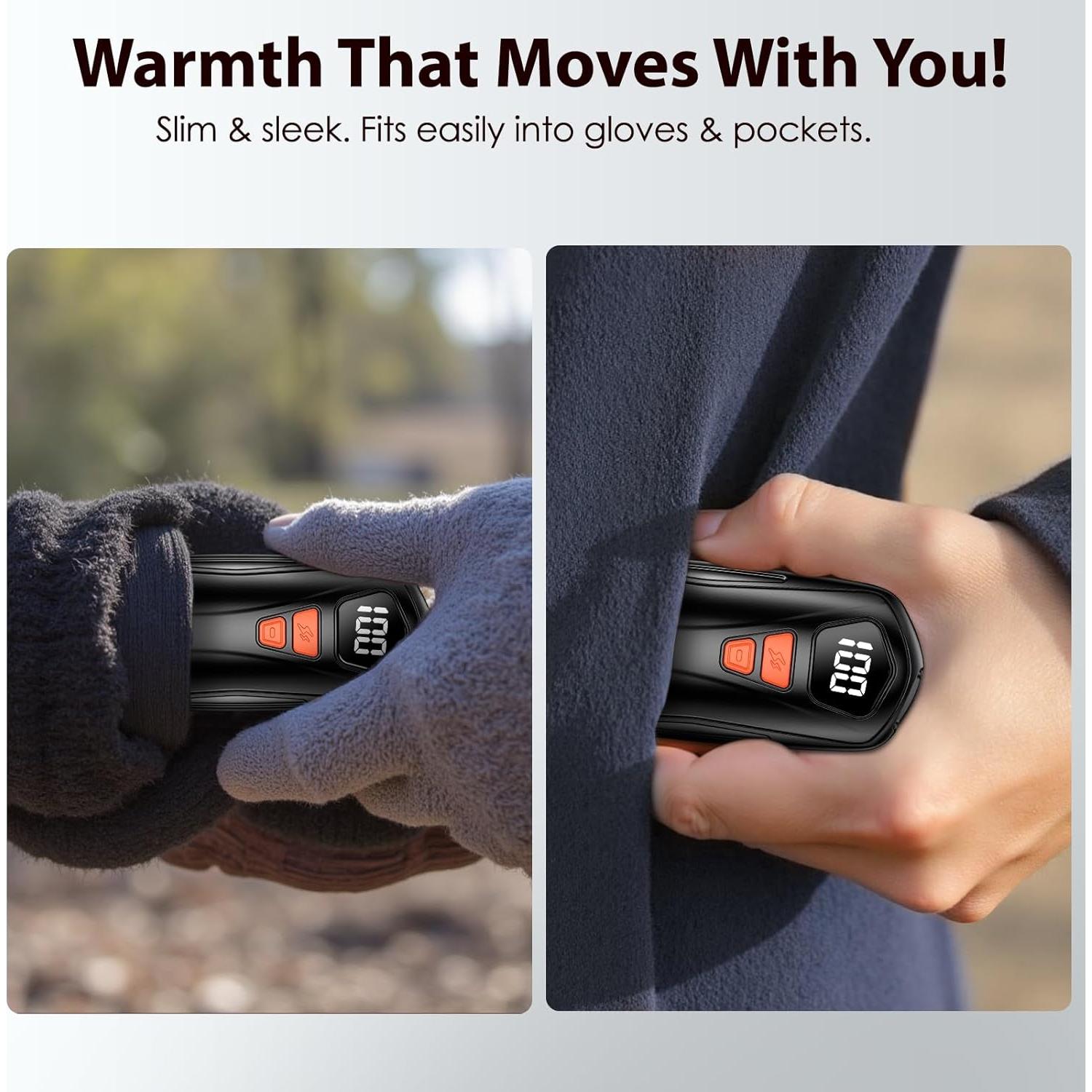 Calentadores de Manos Recargables EHN 801 - 2 Paquete, Calor Seguro