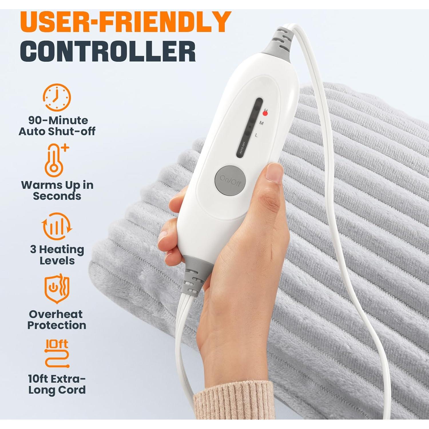 Calentador de Manos Eléctrico SINORIKO Franela Suave 3 Niveles