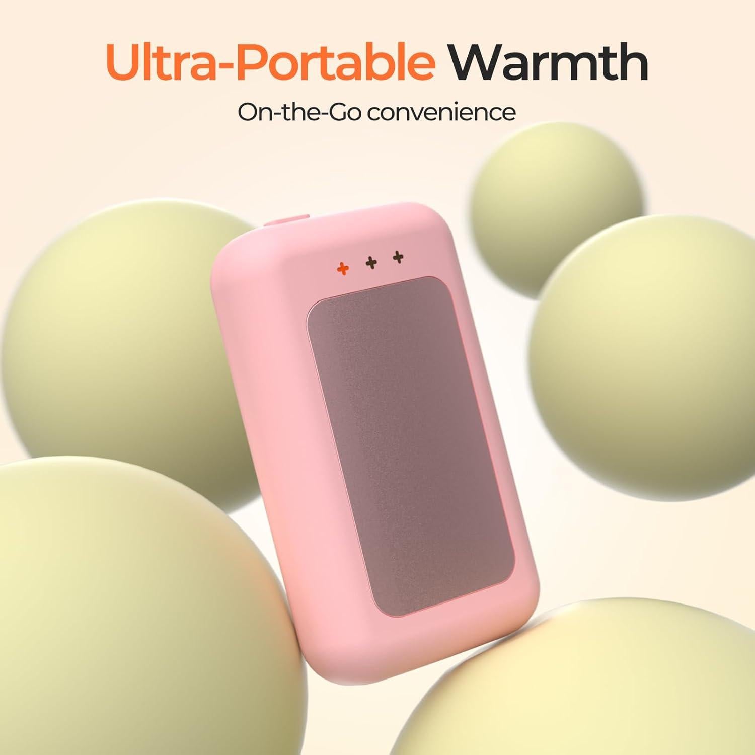 Calentadores de Manos Recargables Hotdot Rosa 2-Pack