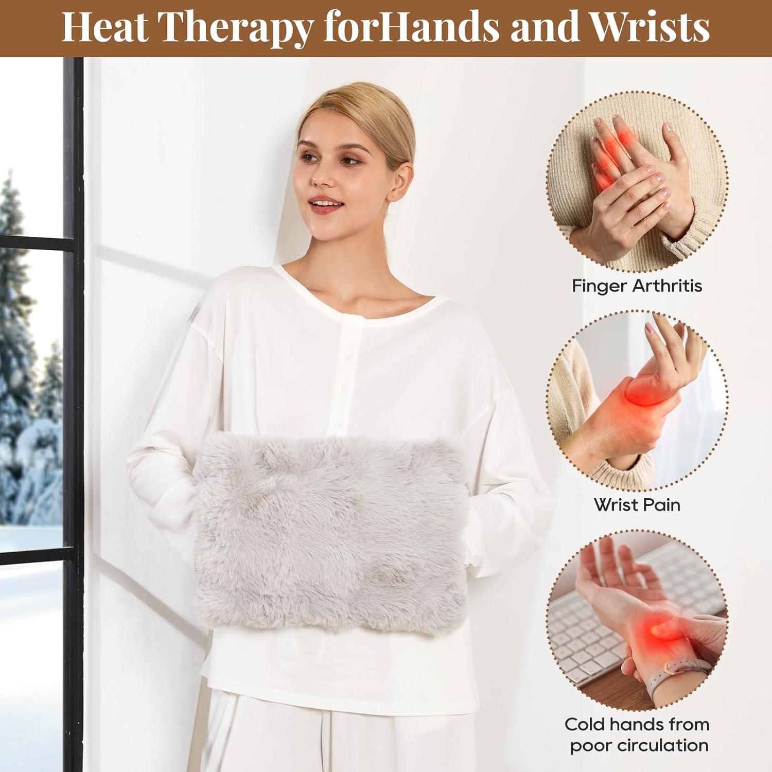 Almohadilla Térmica Doble Cara FAYKONCEN para Manos Gris