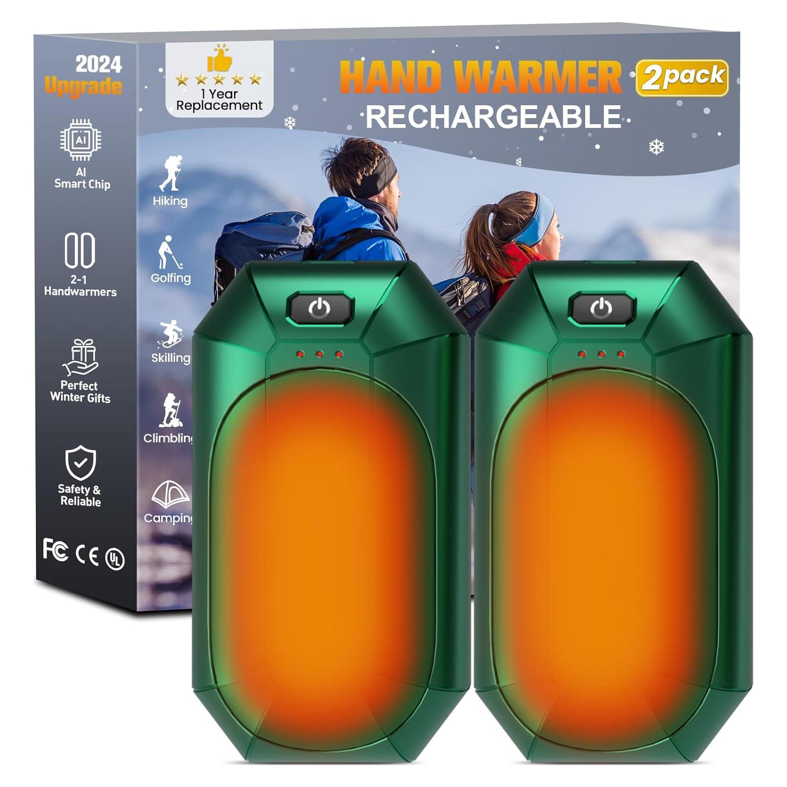 Calentadores de Manos Recargables HEING AO-212, 2 Piezas, 20h