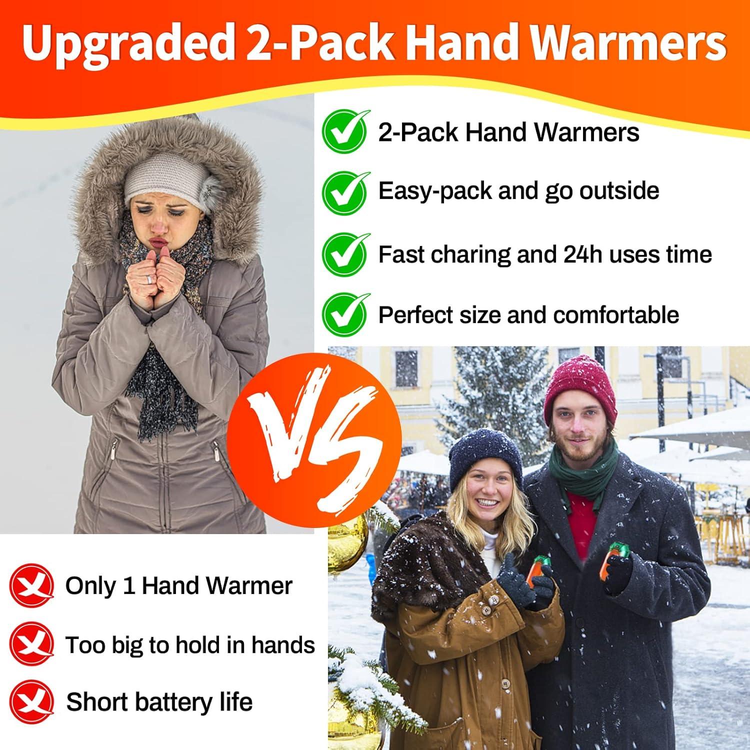 Calentadores de Manos Recargables HEING AO-212, 2 Piezas, 20h