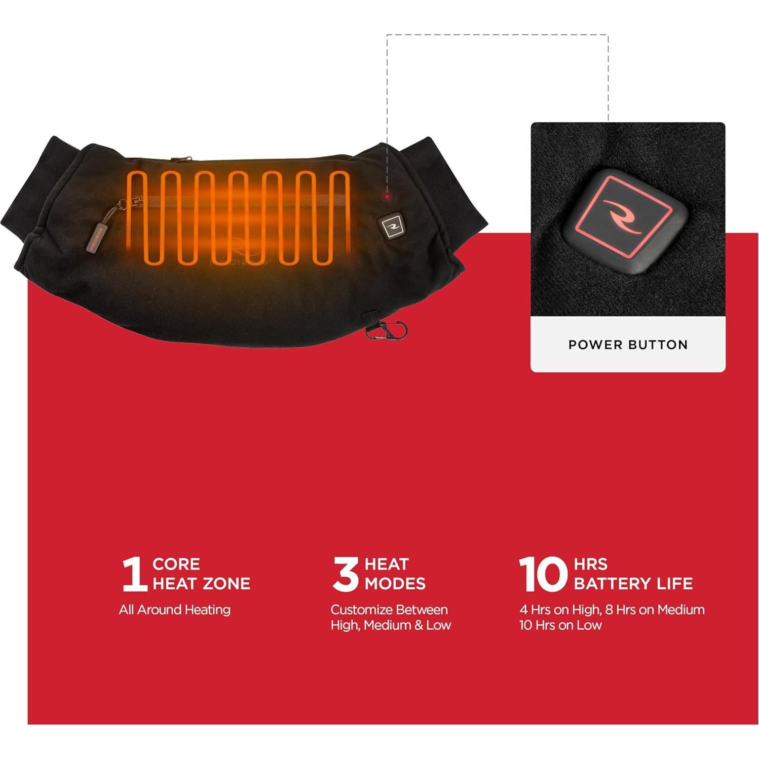 Calentador de Manos Térmico Radians RHG-A900 Recargable Negro