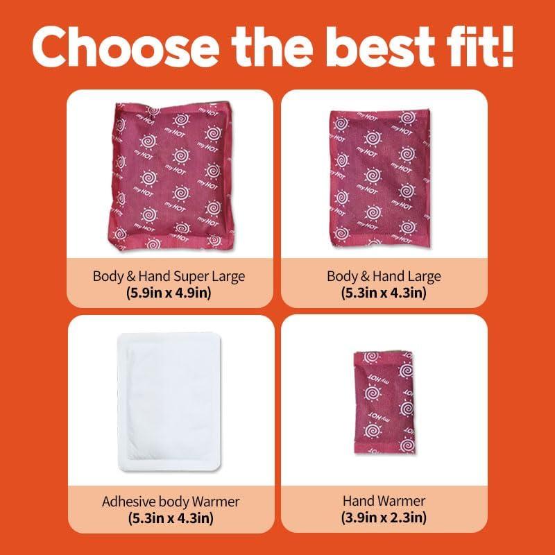 Calentadores de Manos MyHot Super Grande 20 Paquete - 16 Horas