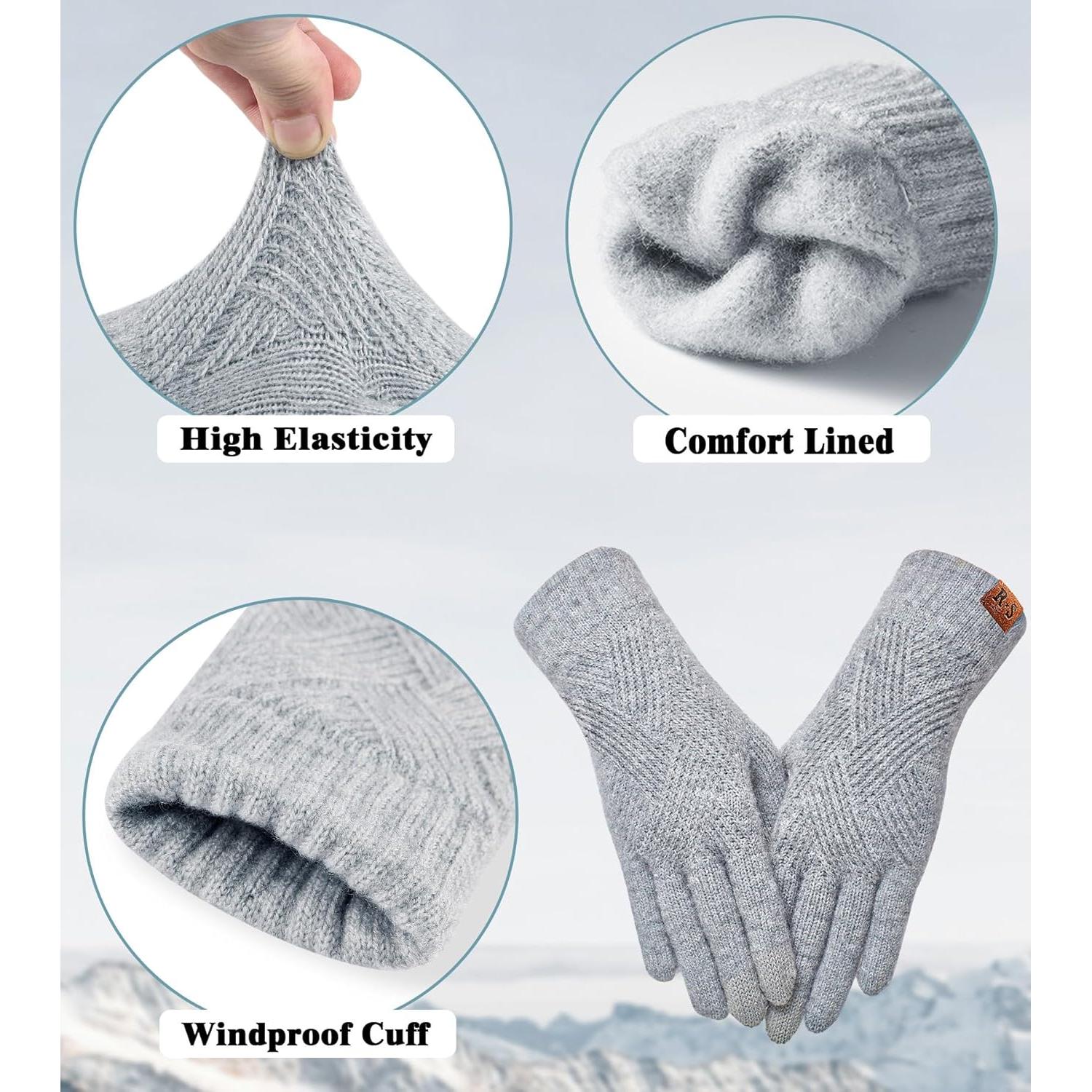Guantes de Invierno Reach Star para Mujeres Táctiles y Cálidos