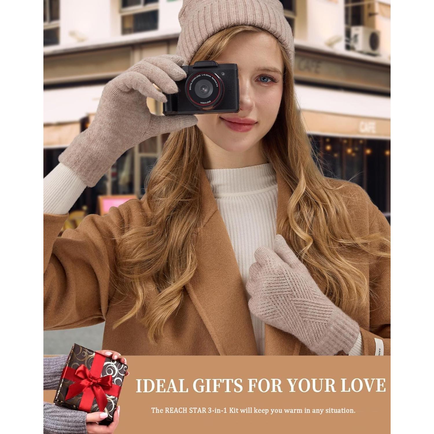 Guantes de Invierno Reach Star para Mujeres Táctiles y Cálidos