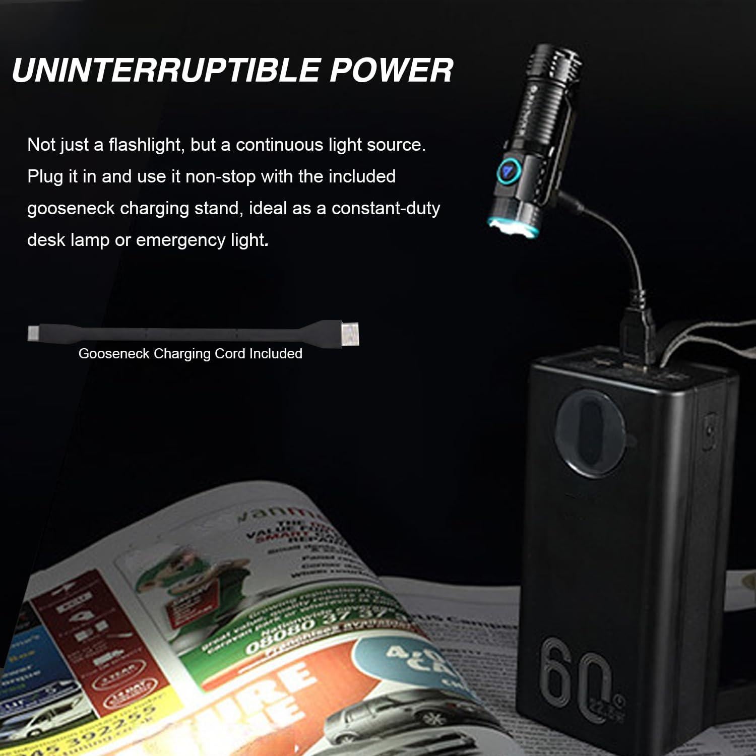 Linterna LED Recargable Explite E1000, 1200 Lúmenes, Compacta