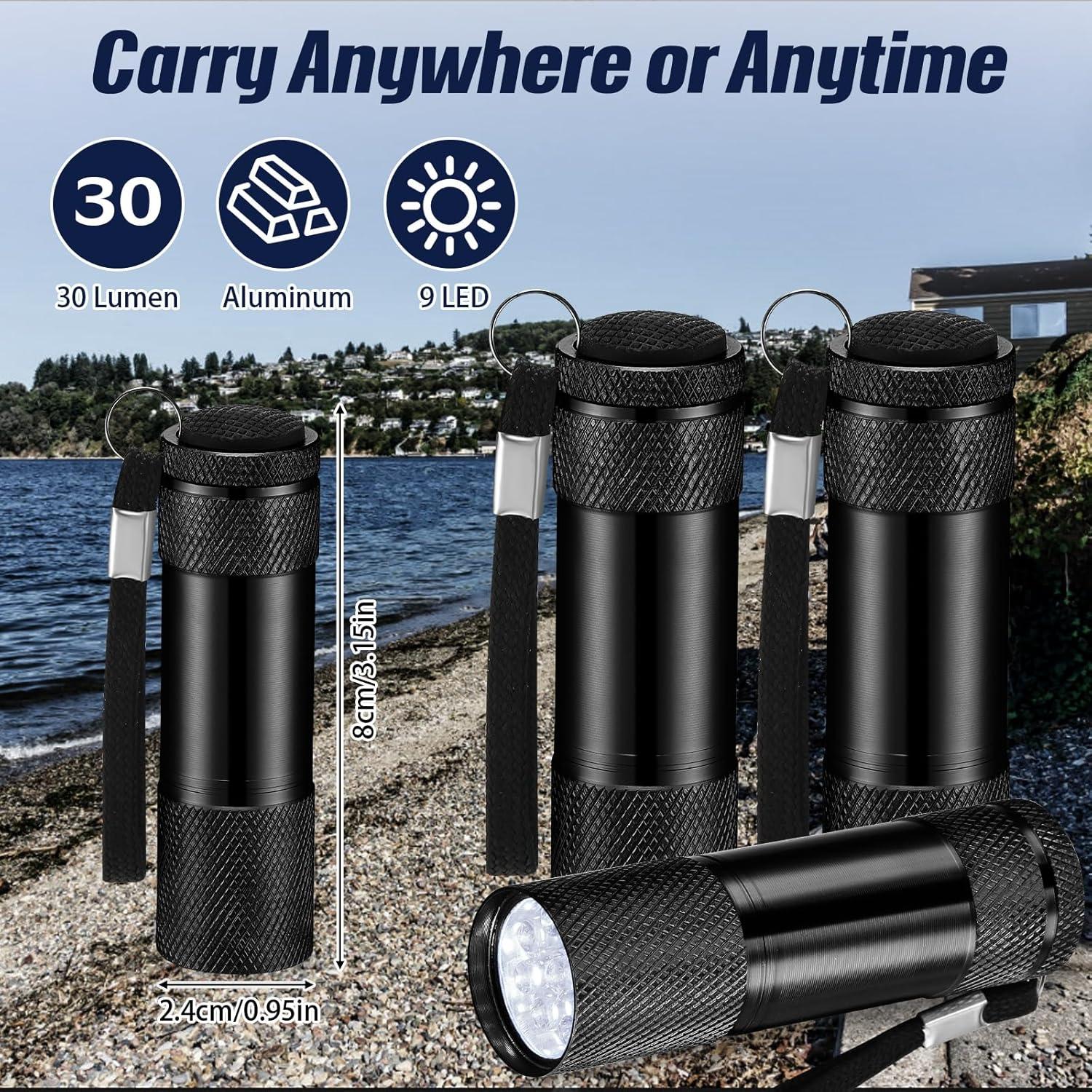 32 Mini Linternas LED VIHOSE de Aluminio para Emergencias