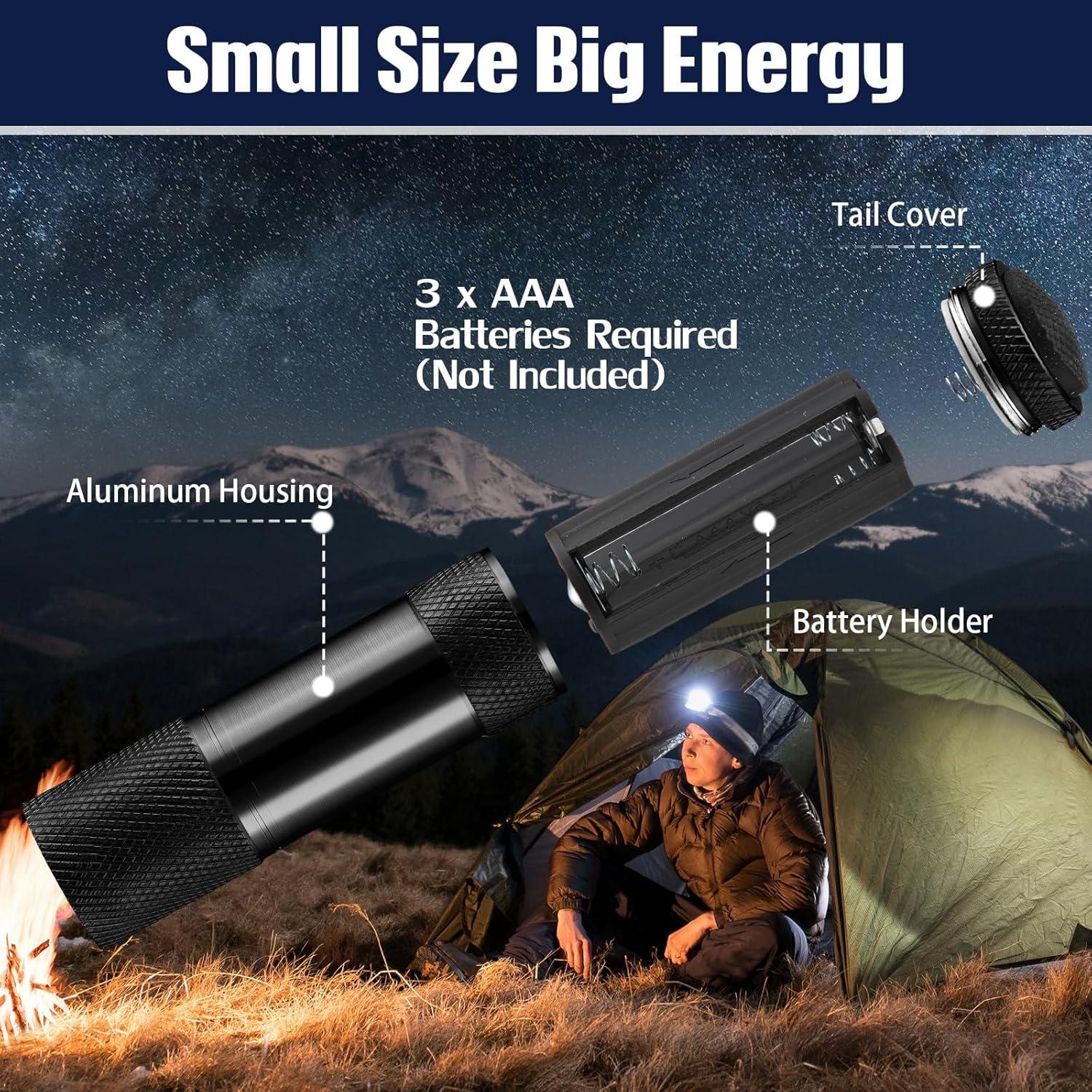 32 Mini Linternas LED VIHOSE de Aluminio para Emergencias