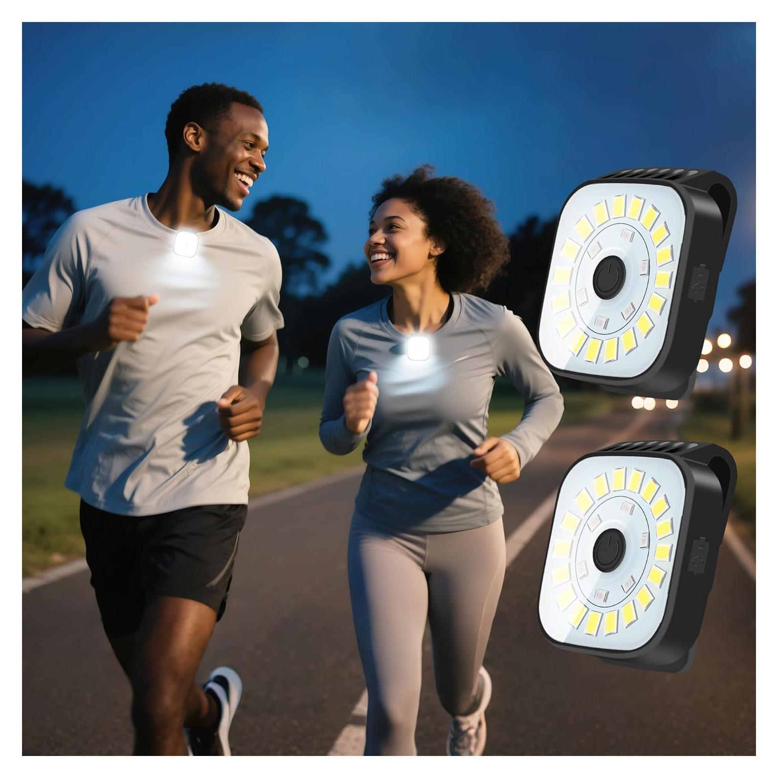 Paquete de 2 Linternas LED Recargables para Correr - Redaica