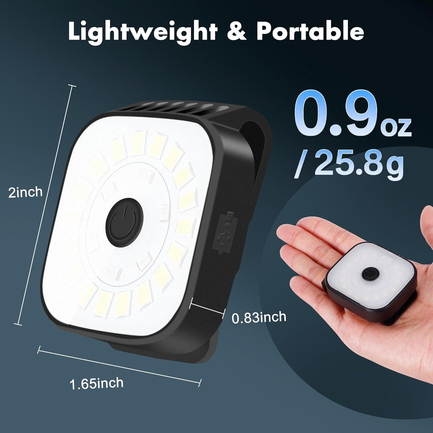 Paquete de 2 Linternas LED Recargables para Correr - Redaica