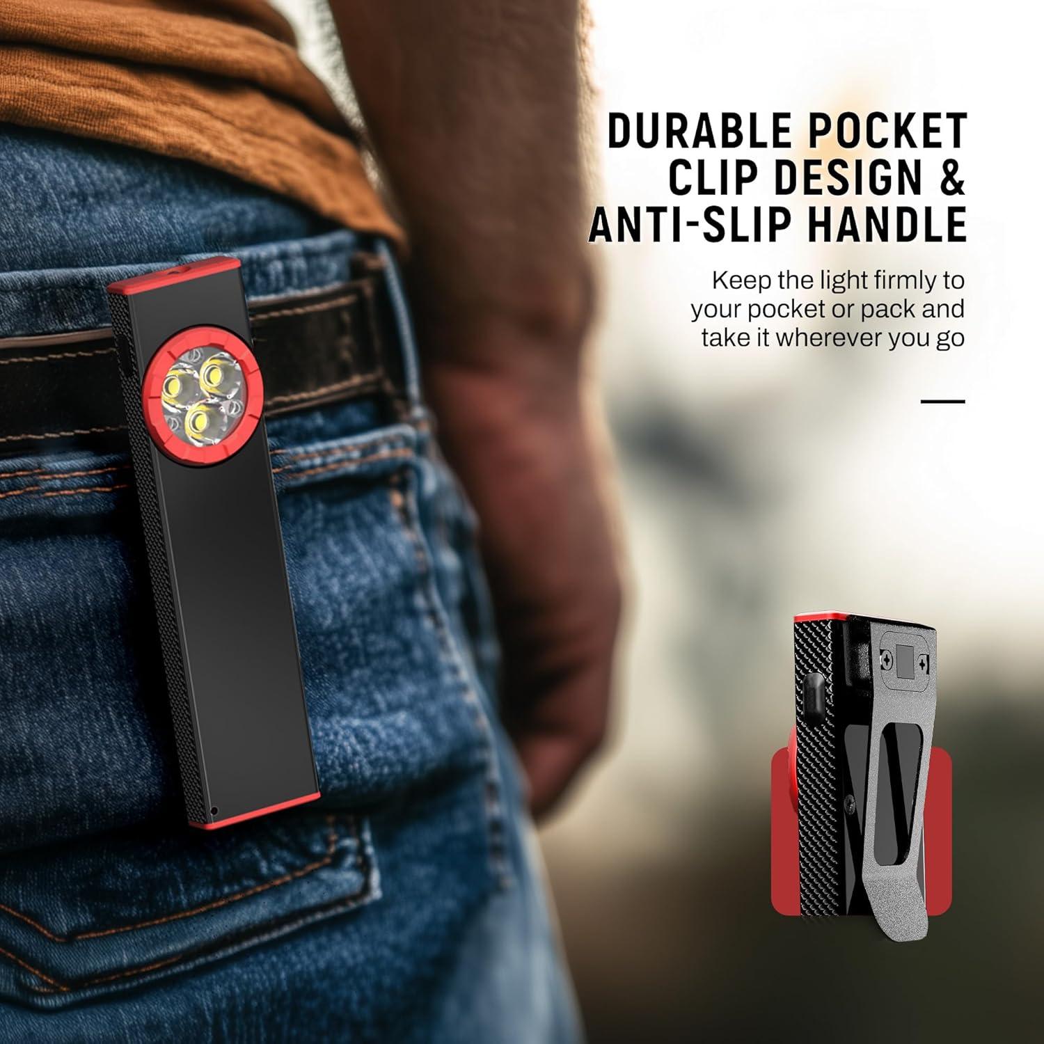 Linterna EDC Lexall 800 Lúmenes Recargable LED Magnética