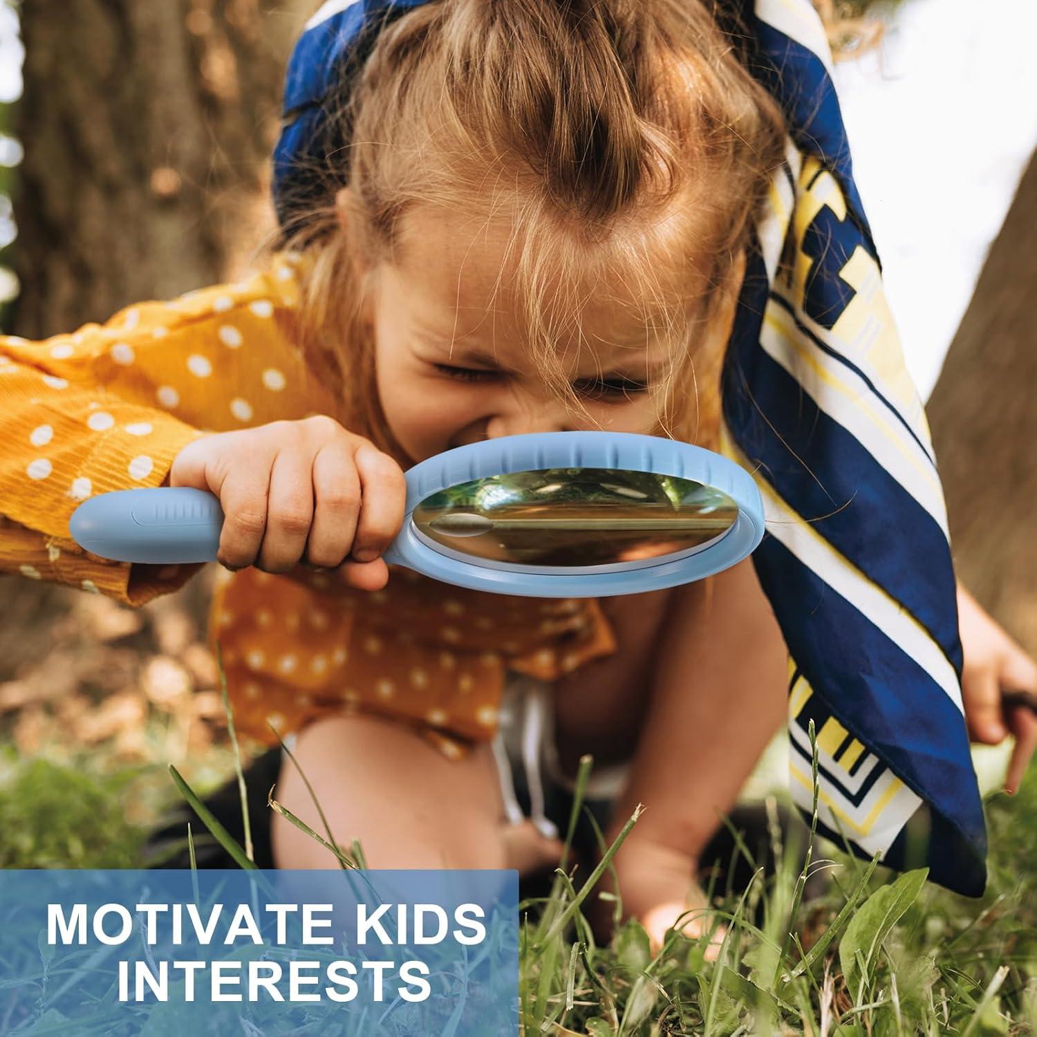 Lupa de Mano Huiboer 135mm con Luz LED 10X 20X para Lectura