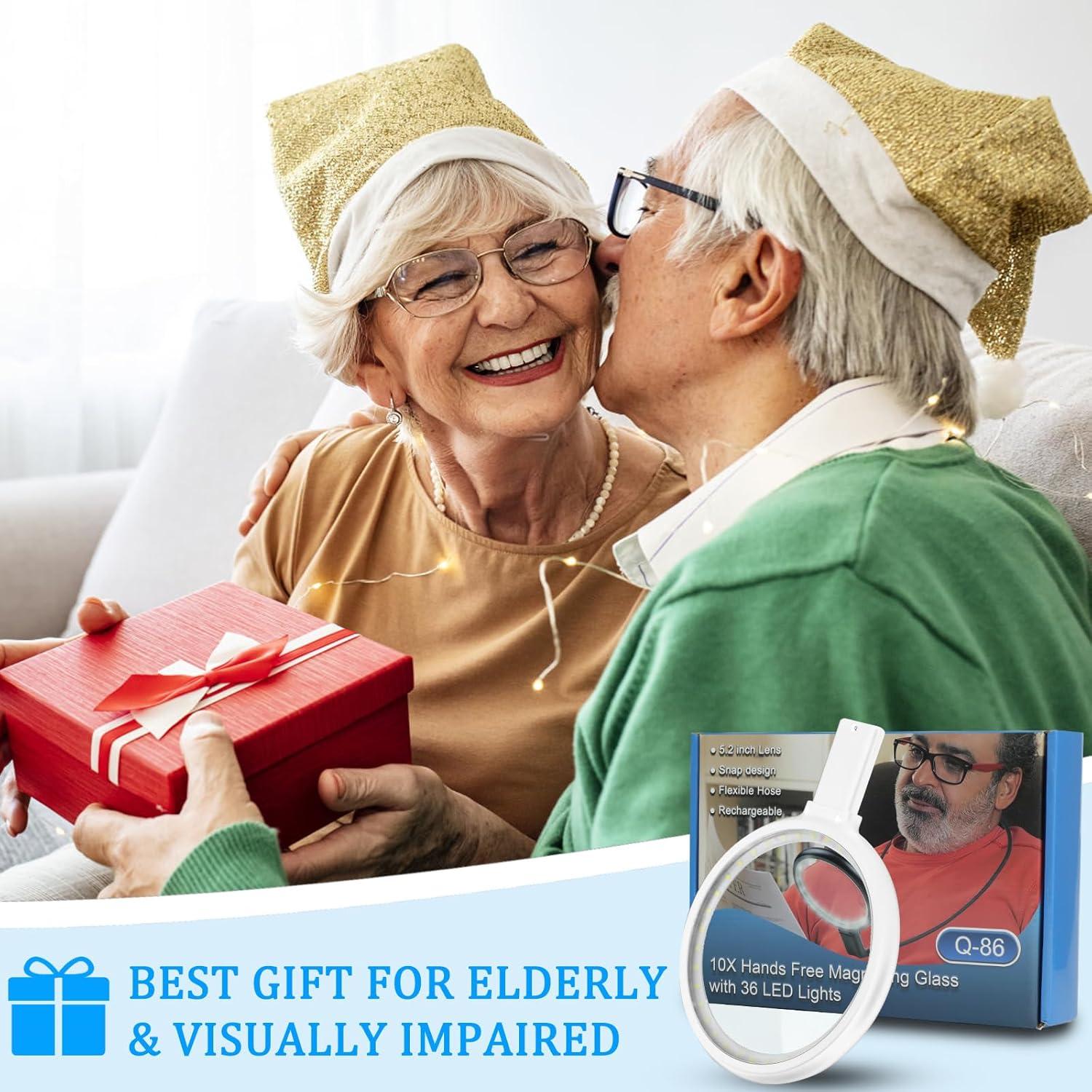 Lupa de Cuello Manos Libres GABORISH 10X con Luz LED 36