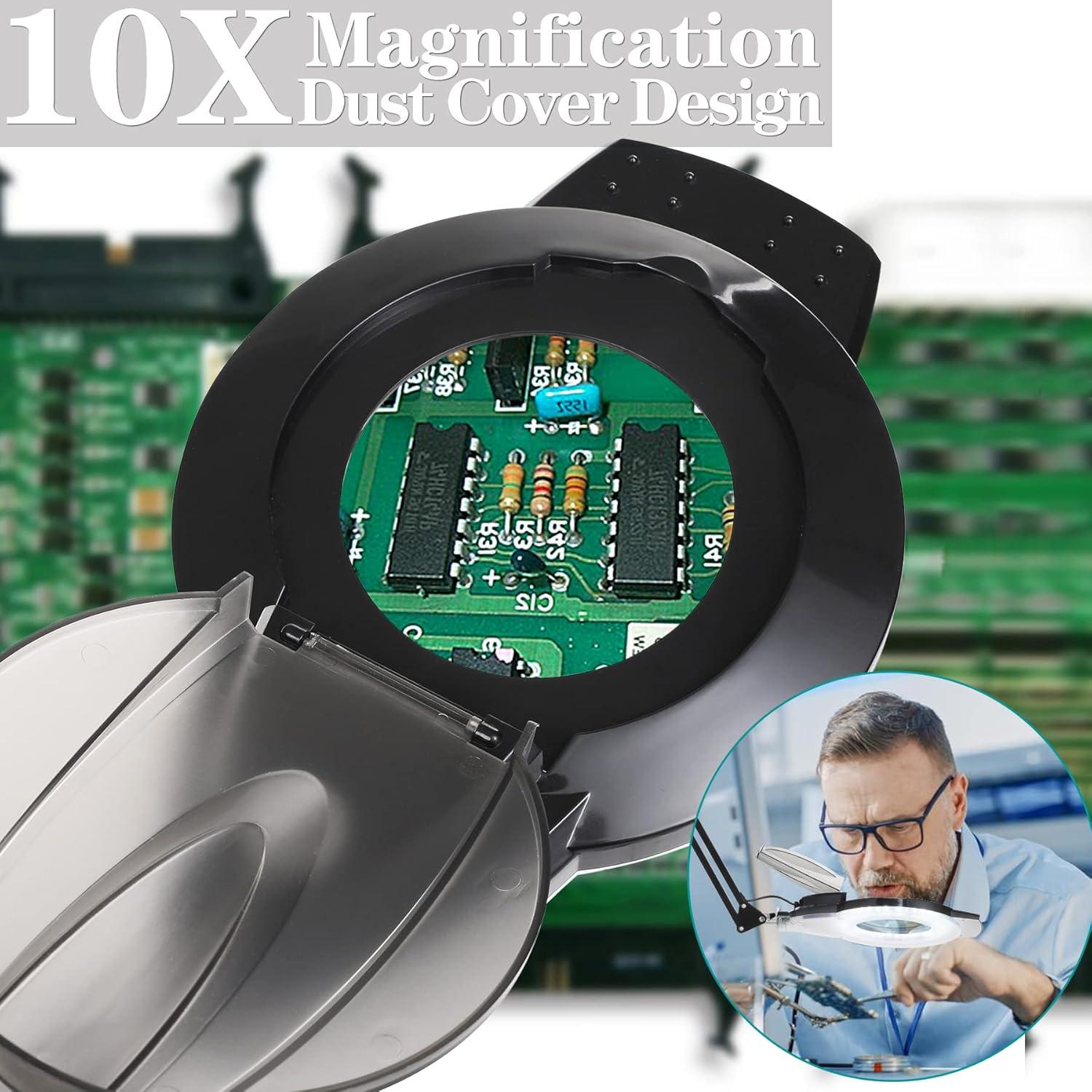 Lámpara de Aumento 10X KIRKAS con Luz LED 2200 Lúmenes