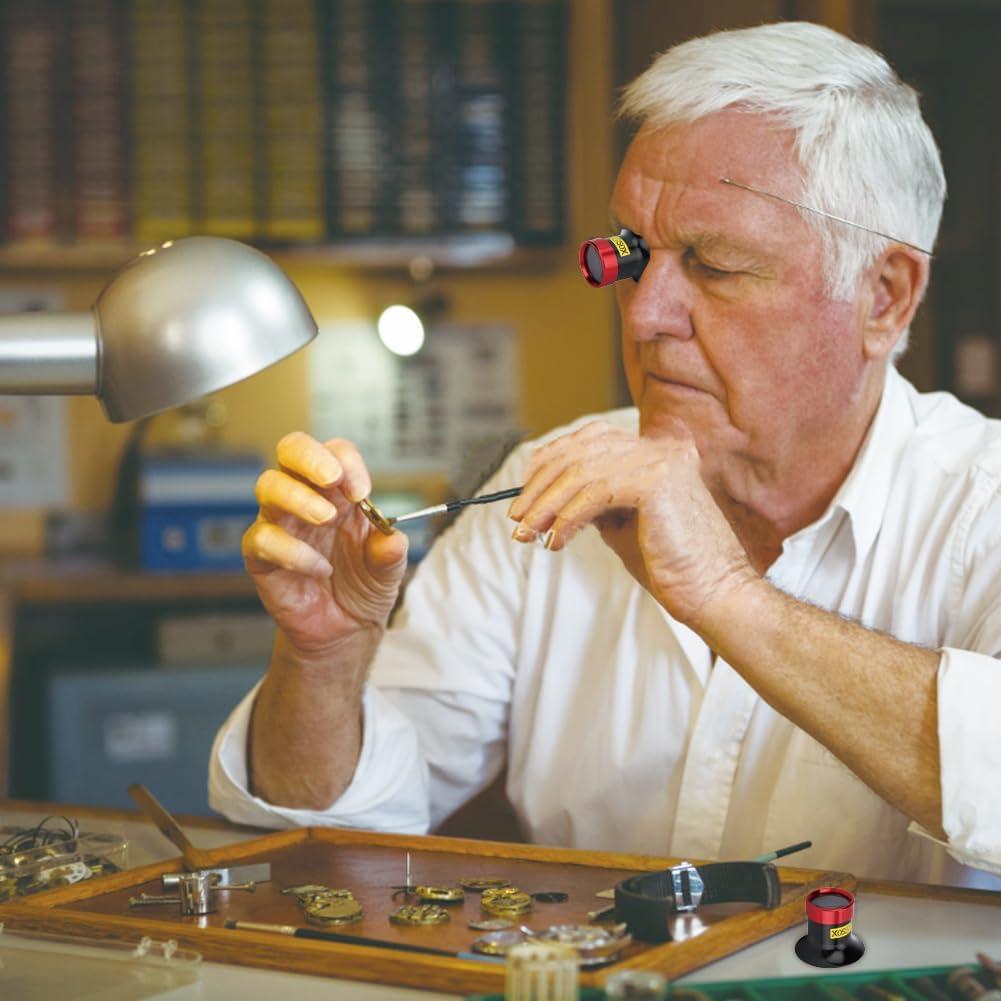 Lupa de Relojero Joyzan 20X, Lente Monocular Portátil