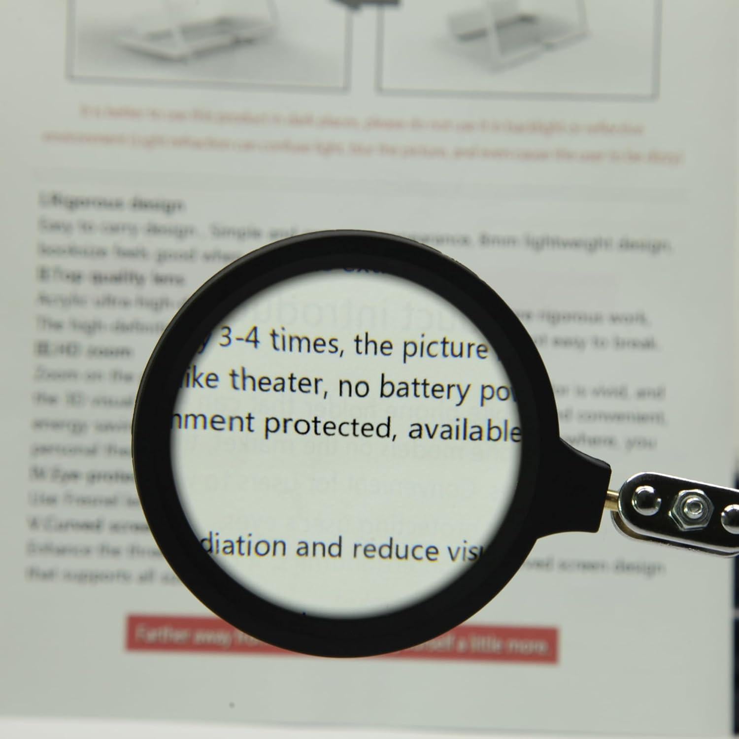 Lupa de Mano Plegable Ailenyun 5X para Lectura - 24.5cm