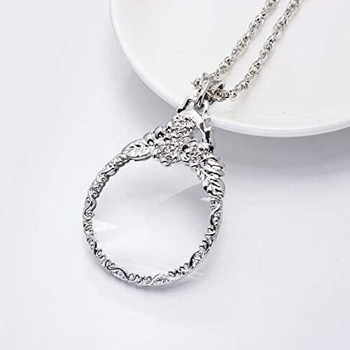 Collar con Lupa CLARA 5X Lente Óptico y Cadena 65 cm