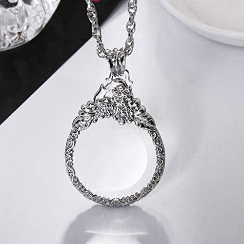 Collar con Lupa CLARA 5X Lente Óptico y Cadena 65 cm