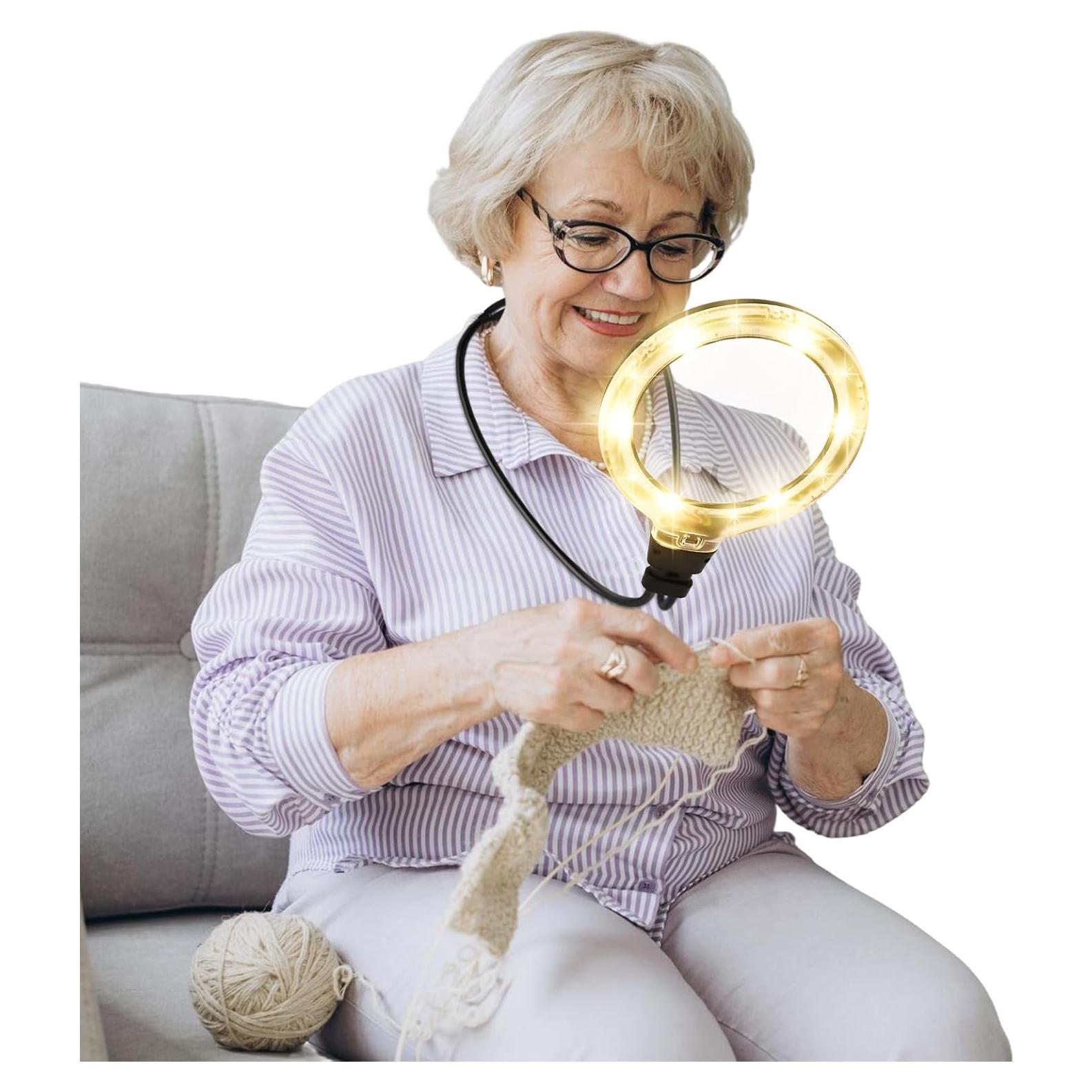 Lupa de Mano Huiboer 15X con Luz LED Recargable 1200mAh