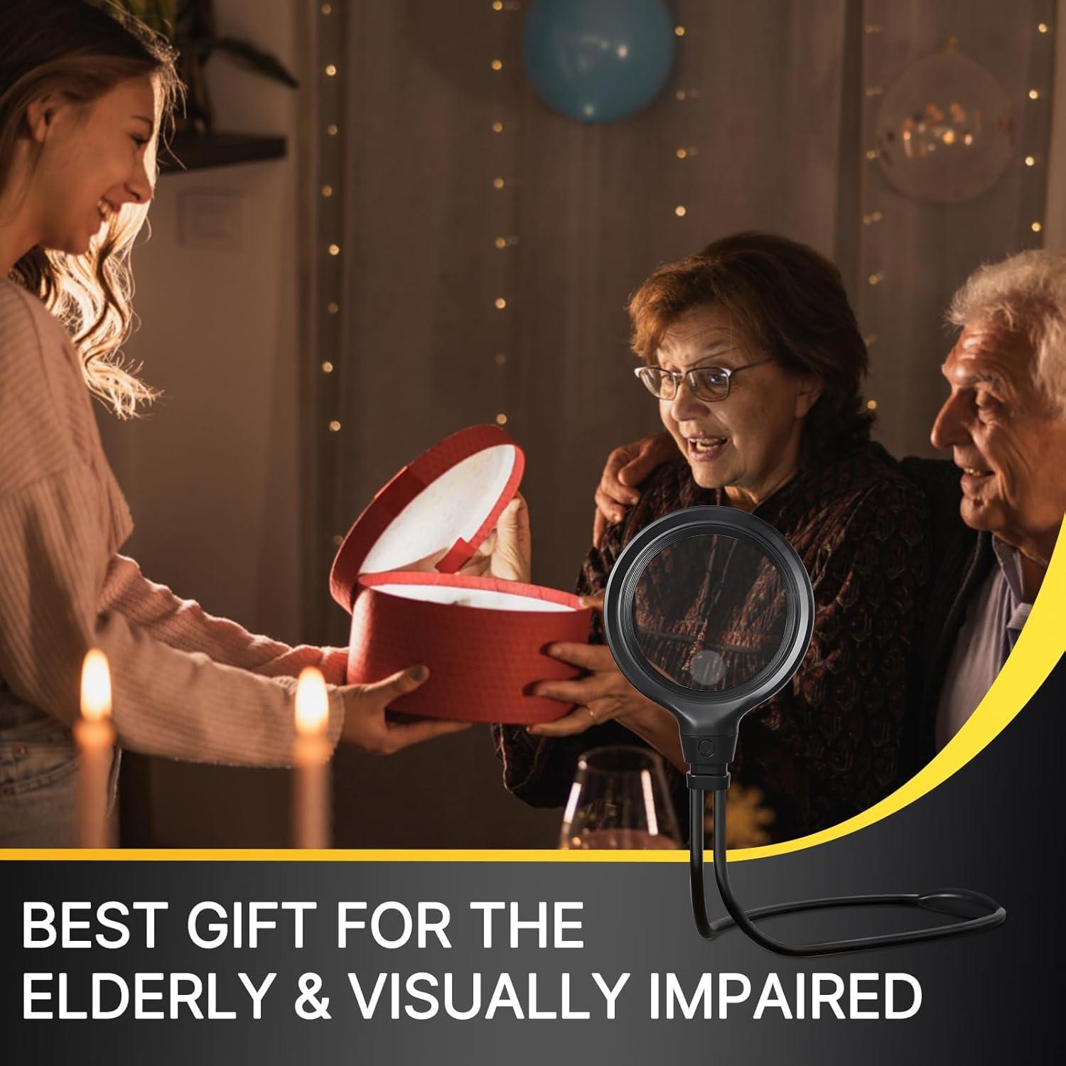 Lupa de Mano Huiboer 15X con Luz LED Recargable 1200mAh