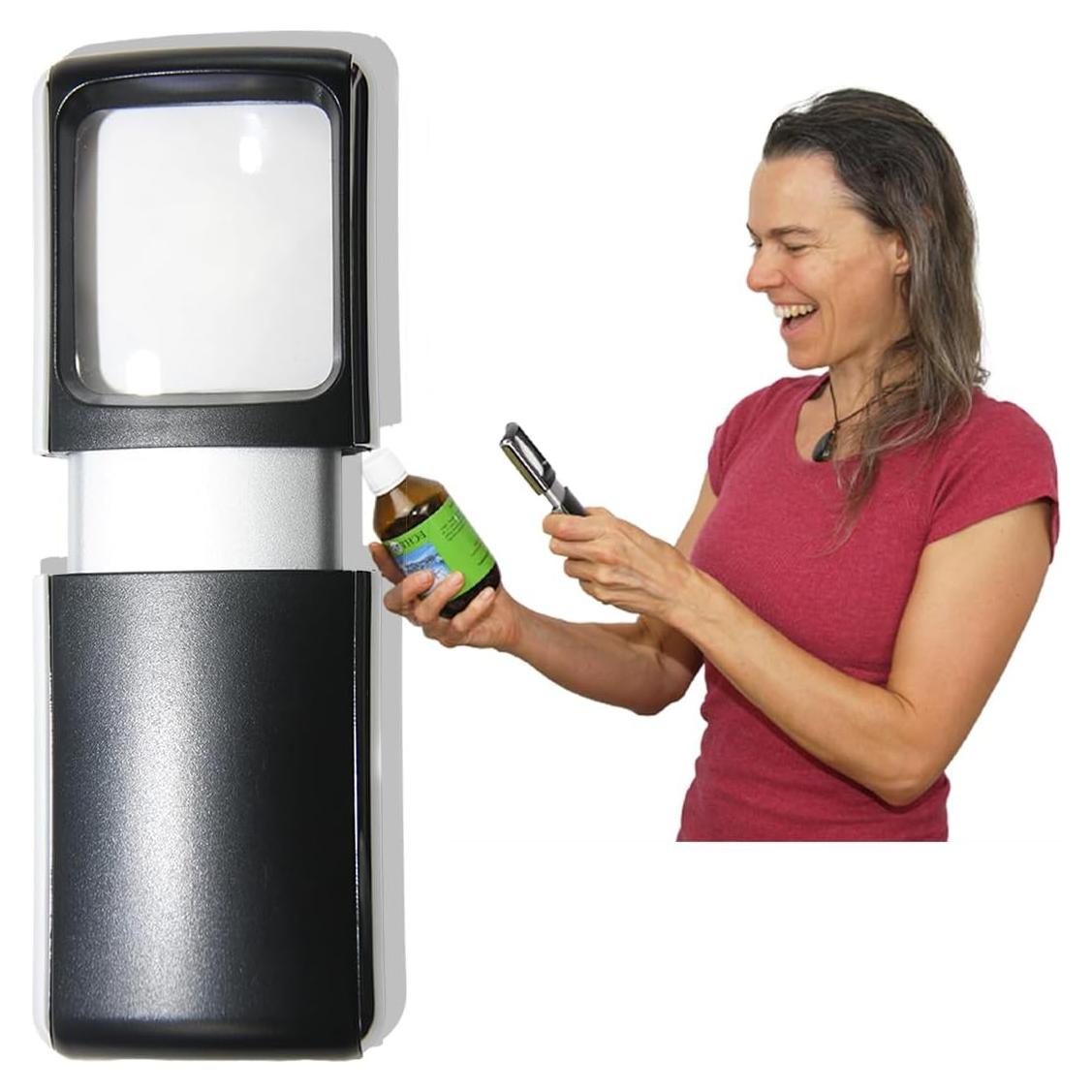 Lupa de Mano con Luz LED 3X EASY MAGNIFIER - Compacta