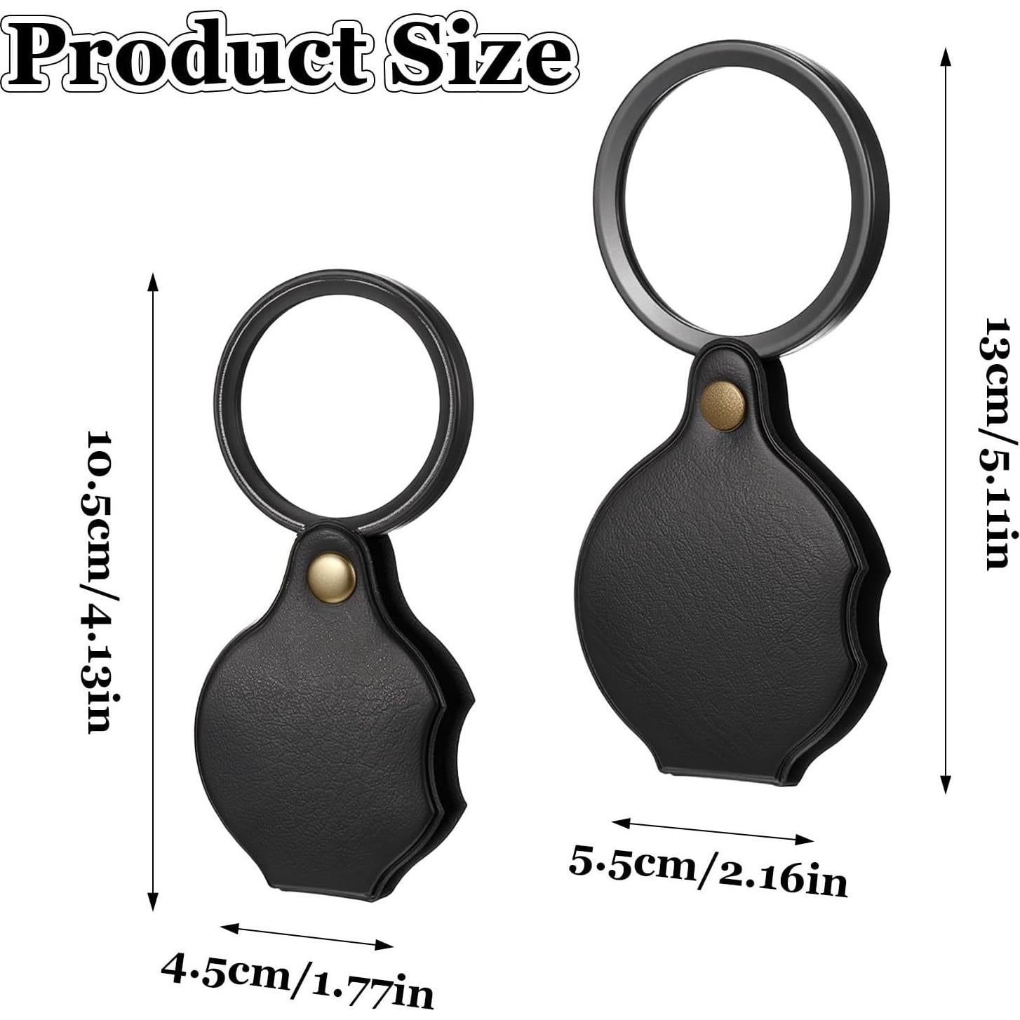 Lupa de Bolsillo WLLHYF 10X/20X Plegable y Rotativa