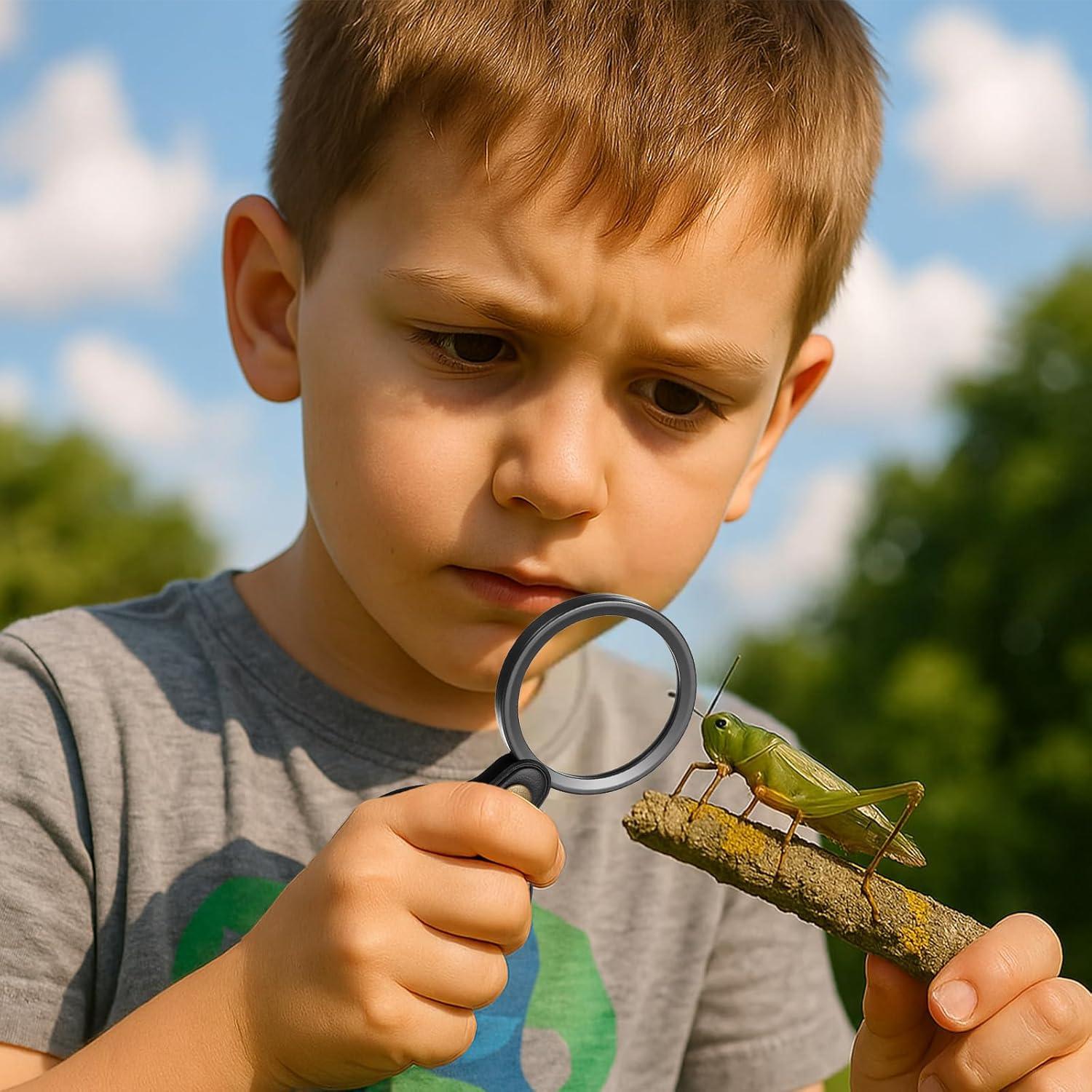 Lupa de Bolsillo WLLHYF 10X/20X Plegable y Rotativa