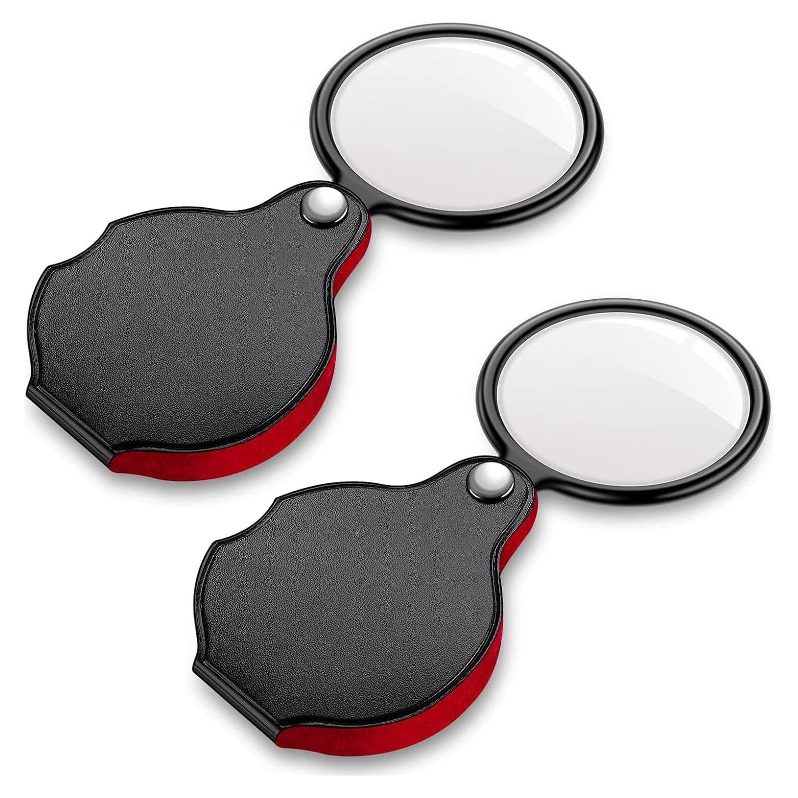 Lupa de Bolsillo 15X LIFTATAPA, 2 Piezas, Plegable con Funda