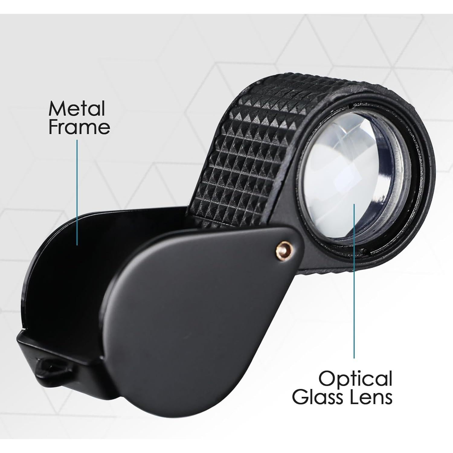 Lupa de Joyero 30x Landtek con Lente de 18mm y Funda de Cuero