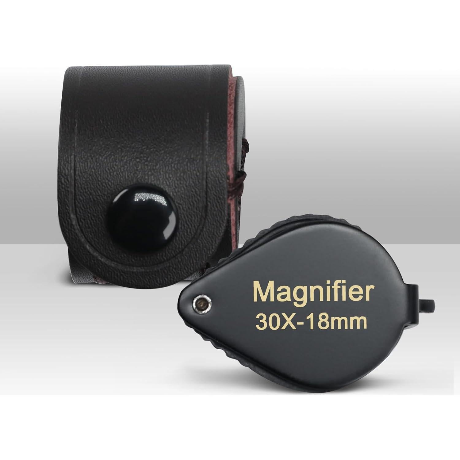 Lupa de Joyero 30x Landtek con Lente de 18mm y Funda de Cuero