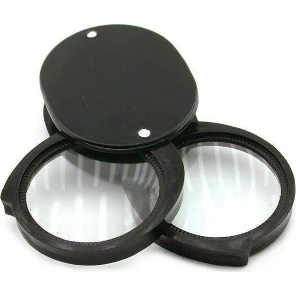 Lupas de bolsillo plegables 2 piezas 5X 10X Genérico