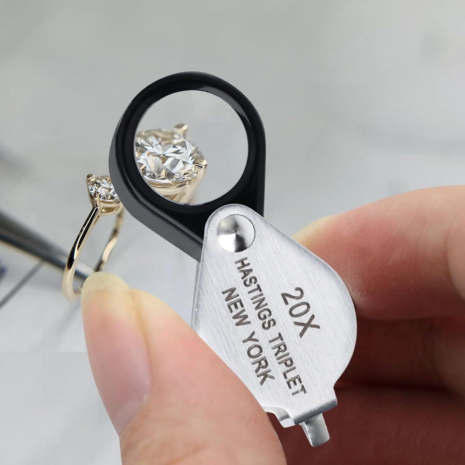 Lupa de Joyero 20X Landtek Plegable con Lente Triplete 12mm