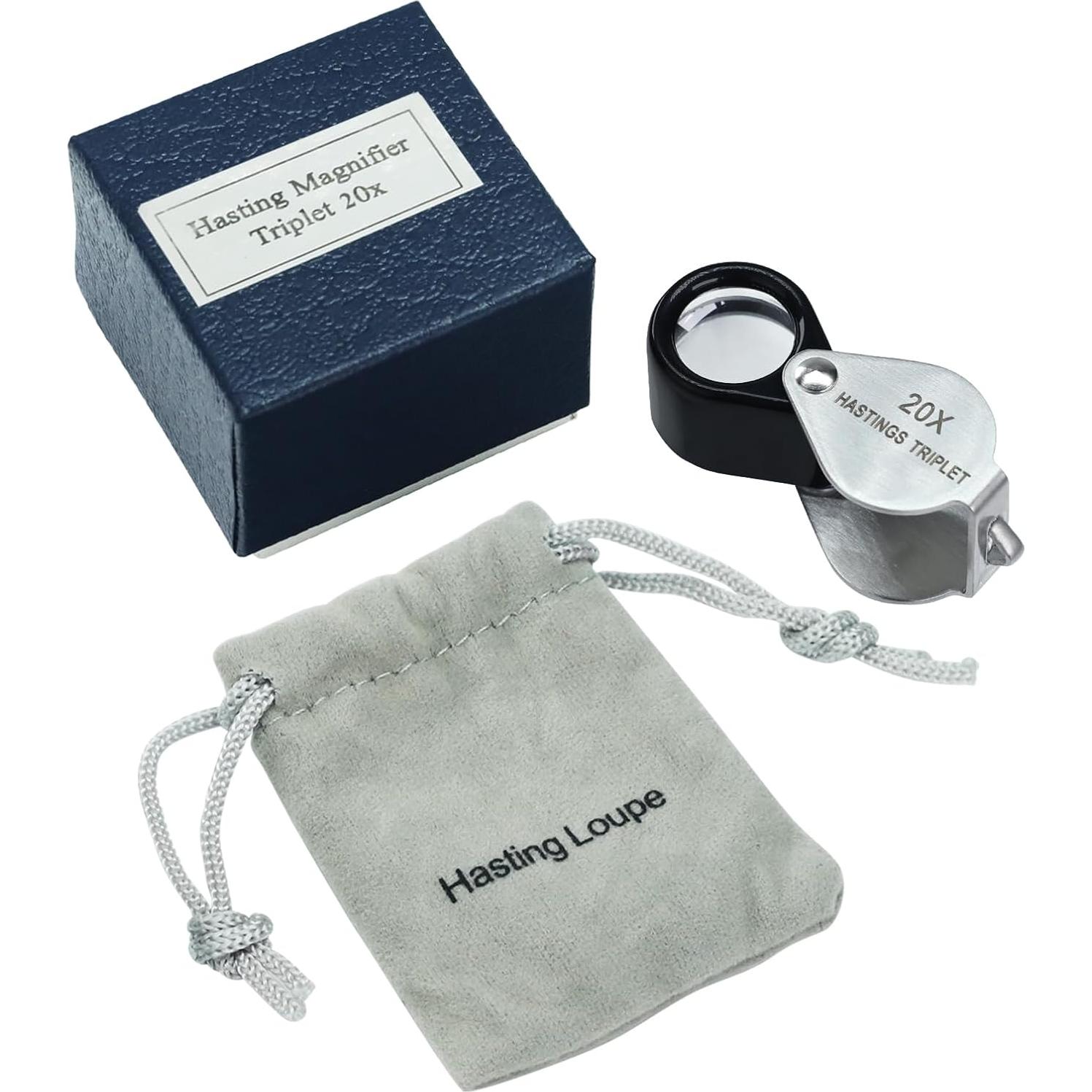 Lupa de Joyero 20X Landtek Plegable con Lente Triplete 12mm