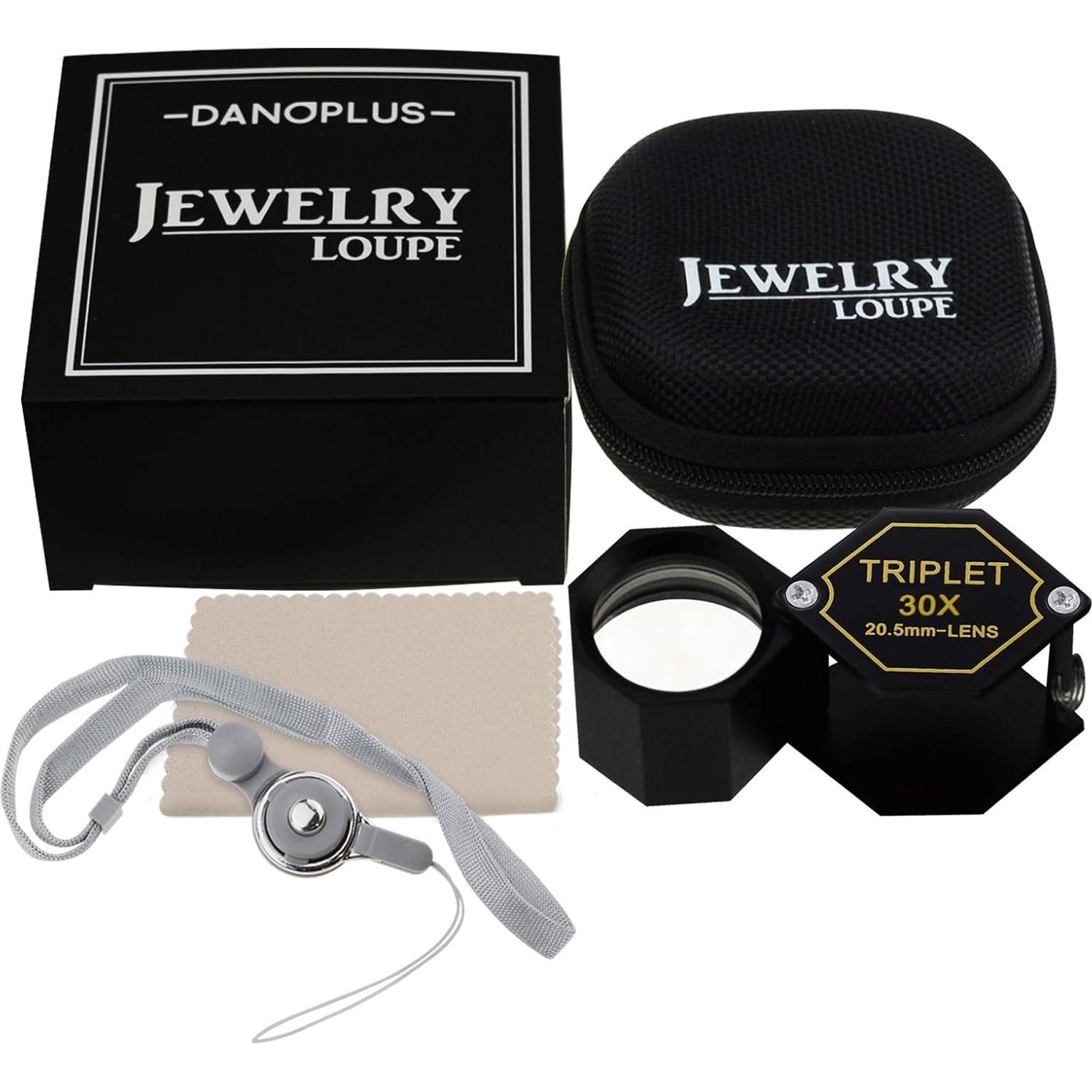 Lupa de Joyero DANOPLUS 30x Aumento Lente Acromática 20.5mm