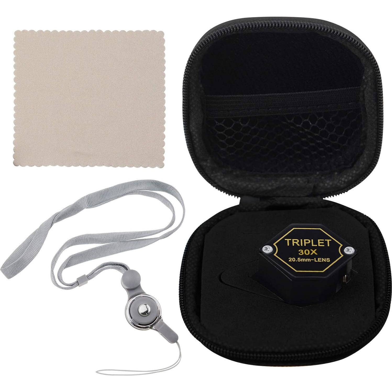 Lupa de Joyero DANOPLUS 30x Aumento Lente Acromática 20.5mm