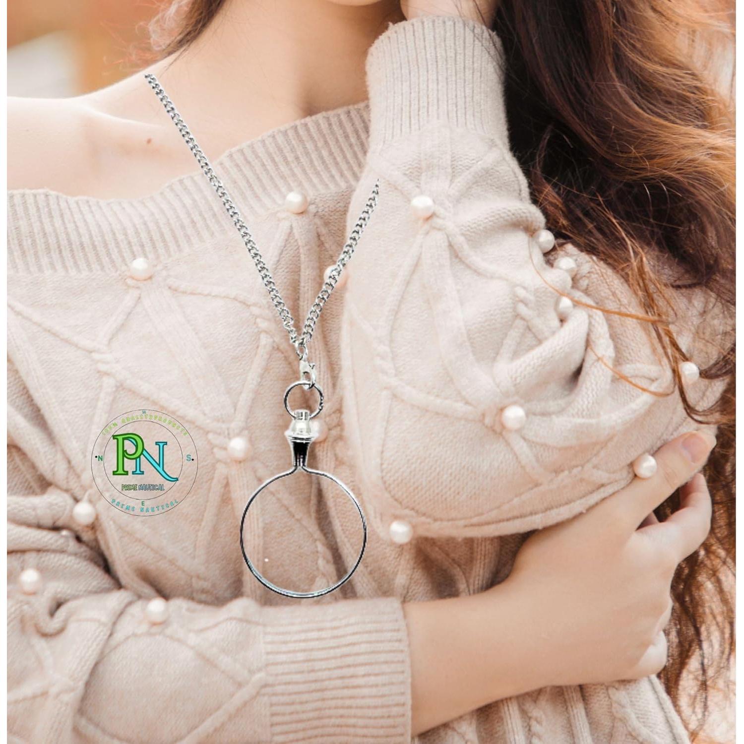 Lupa Colgante Vintage PRIME NAUTICAL 10x 40mm Plata