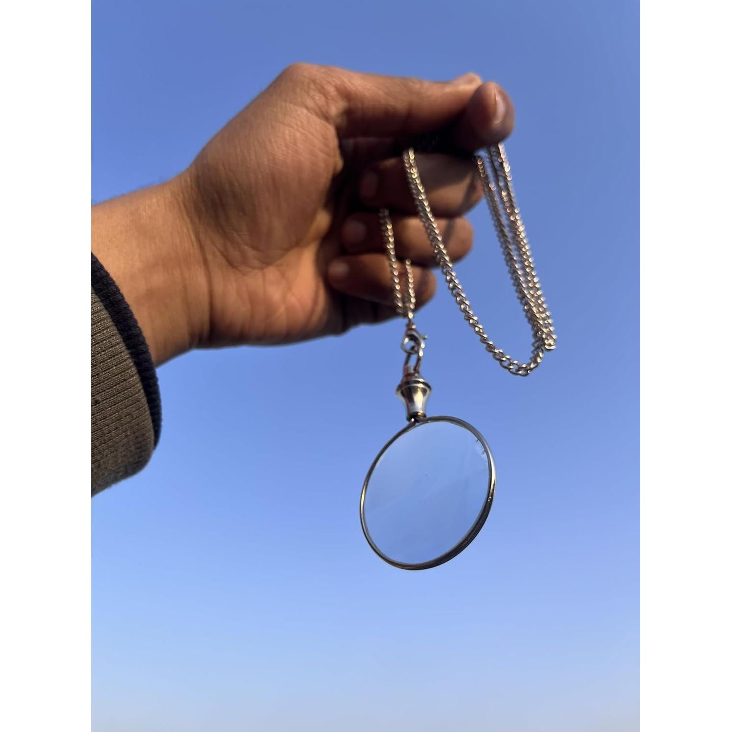 Lupa Colgante Vintage PRIME NAUTICAL 10x 40mm Plata